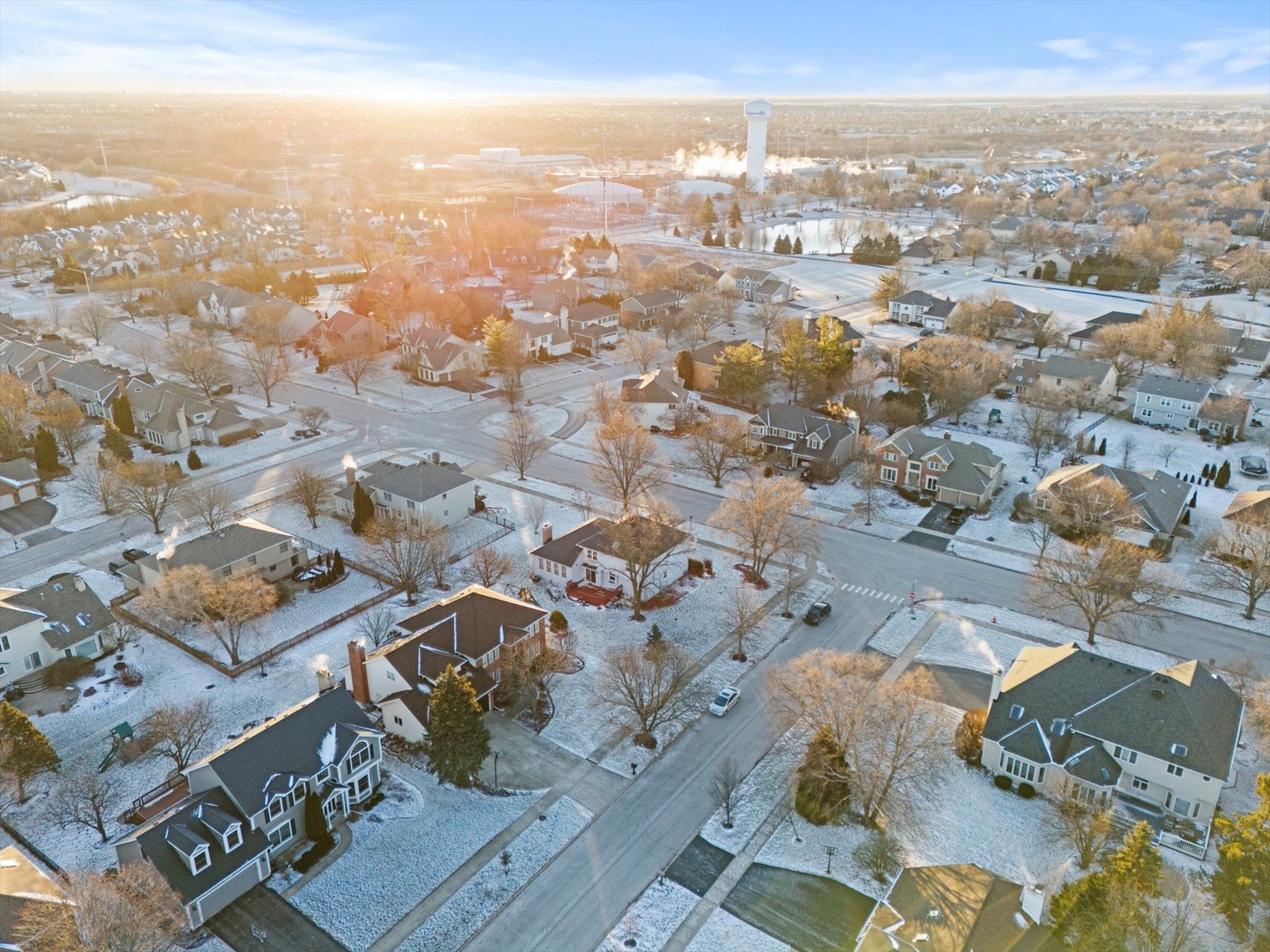 1107 Conan Doyle Road Naperville, IL 60564 - Photo 33 of 34 an aerial view of a city with lots of residential buildings