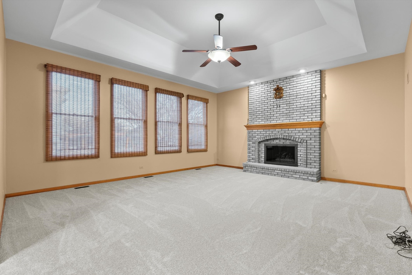 1107 Conan Doyle Road Naperville, IL 60564 - Photo 10 of 34 a view of an empty room with a fireplace and a window