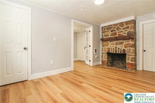a view of livingroom with fireplace