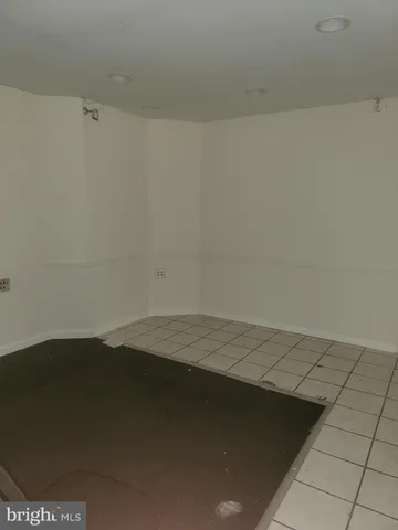 an empty room with a yard