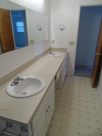 an empty room with a window