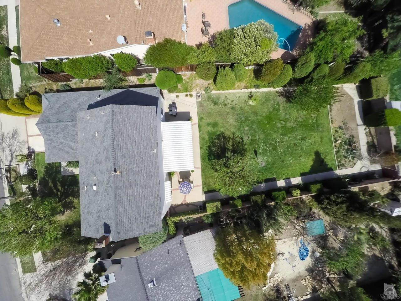 5414 Parkmor Road Calabasas, CA 91302 - Photo 7 of 58 an aerial view of a house with a yard basket ball court and outdoor seating