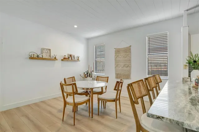 a bathroom with sink and mirror