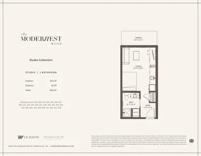 $319,900 | 1425 4th Avenue South, Unit 309, Nashville, TN 37210