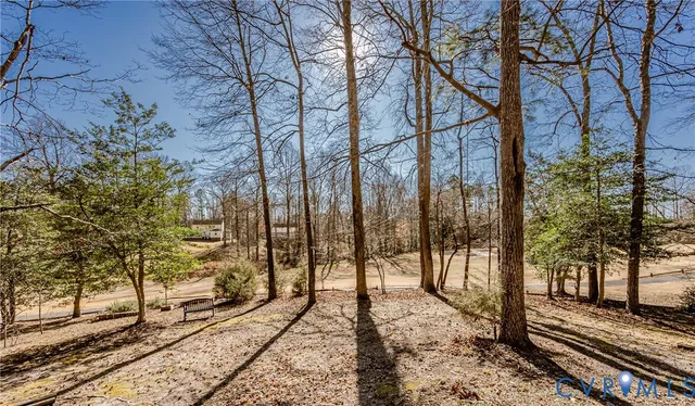 a view of empty space with mountain in the background