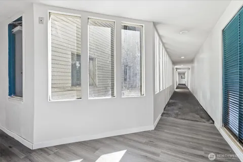 a view of a house with wooden floor