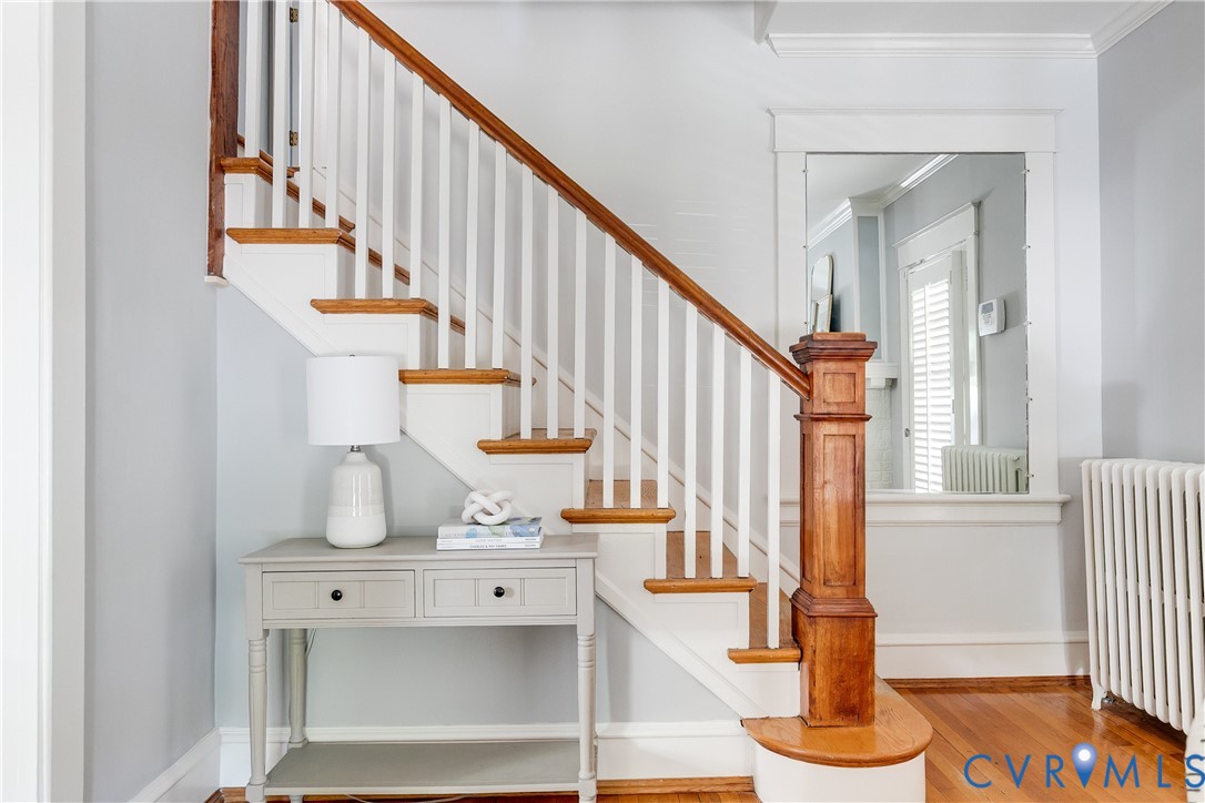 4808 Stuart Avenue Richmond, VA 23226 - Photo 5 of 41 a view of entryway and hall with wooden floor