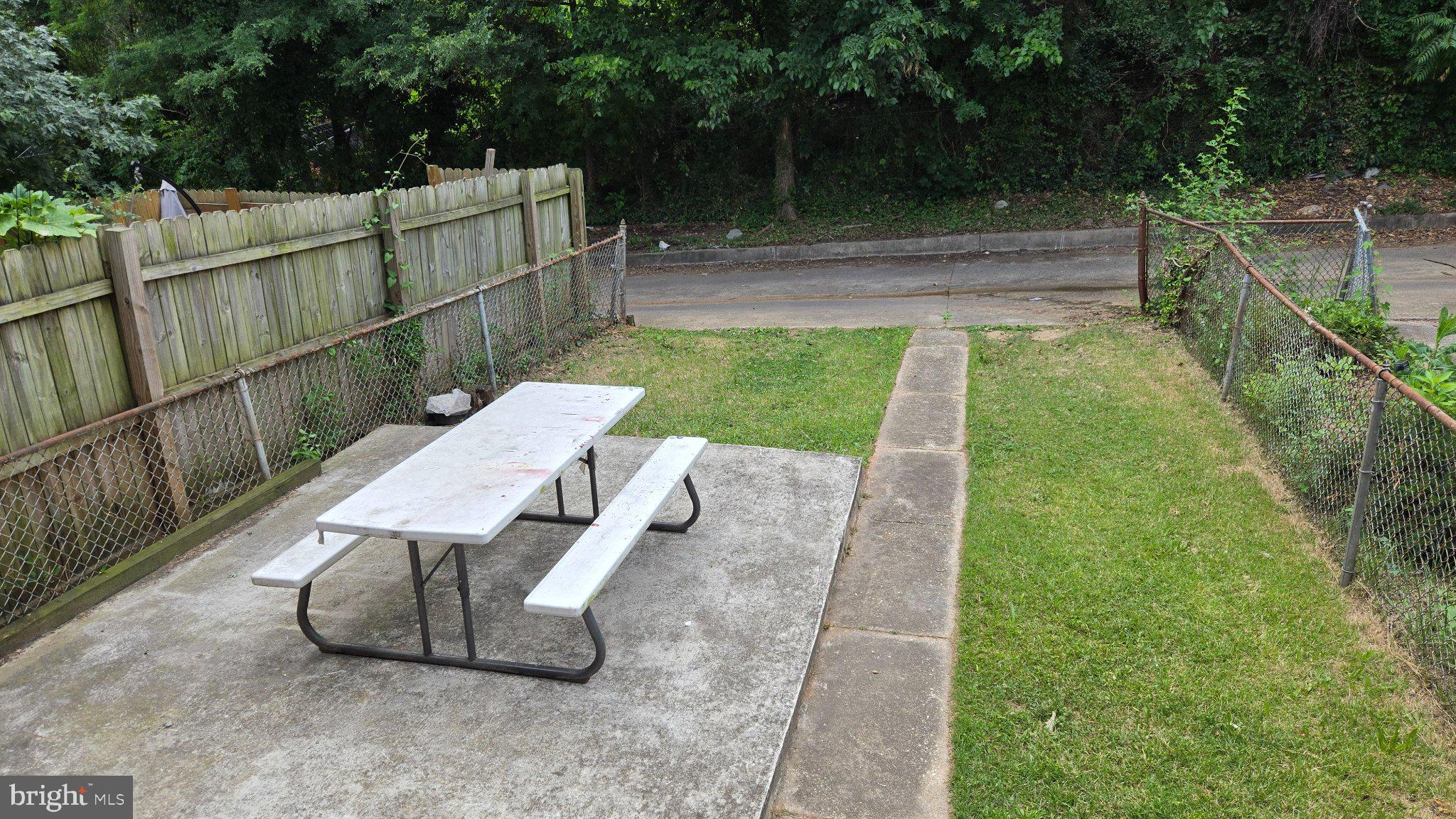 3820 Elkader Road Baltimore, MD 21218 - Photo 41 of 41 Serene backyard retreat with picnic table.