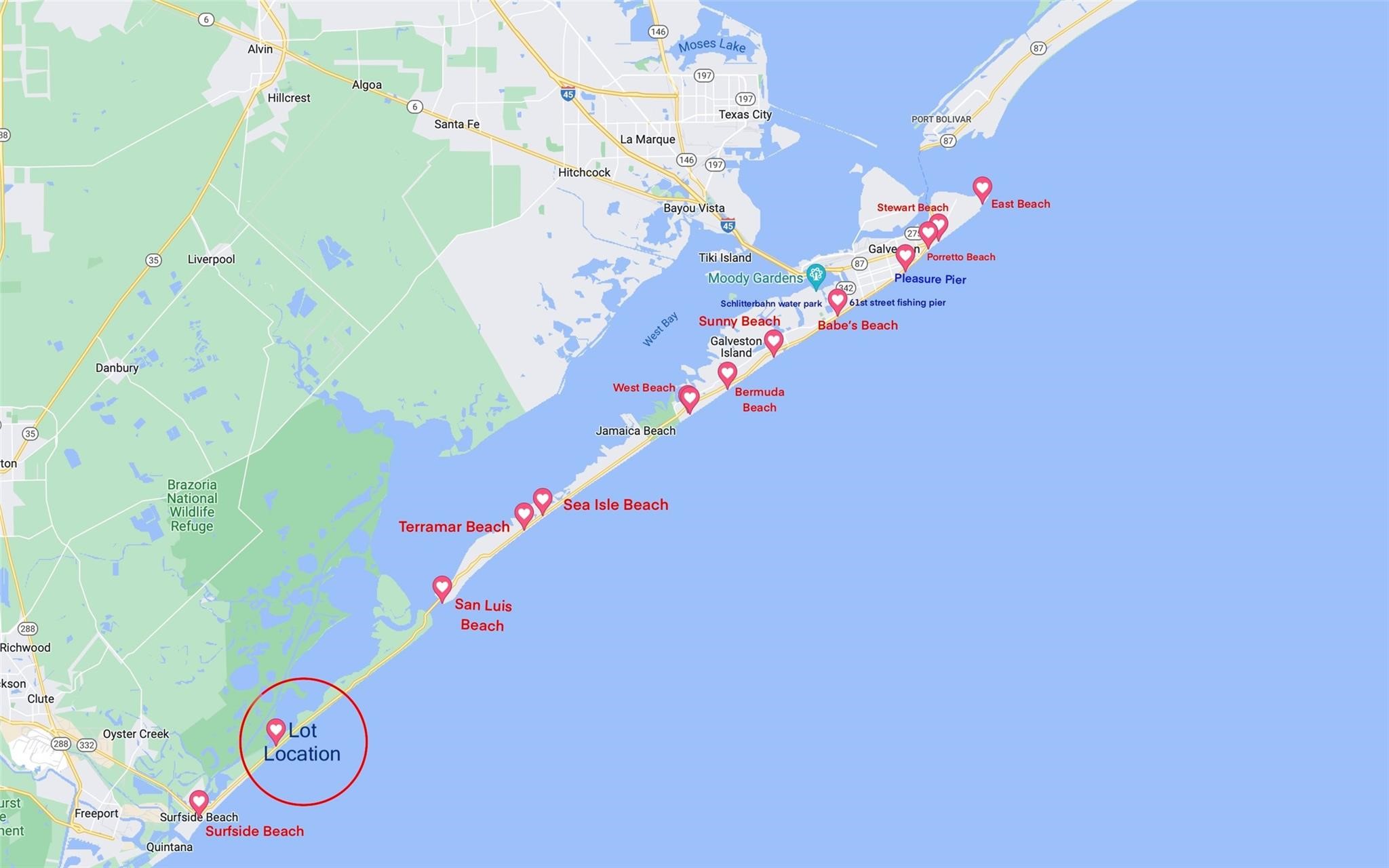 0 Palm Street Freeport, TX 77541 - Photo 12 of 13 Map of all the local hotspots near by