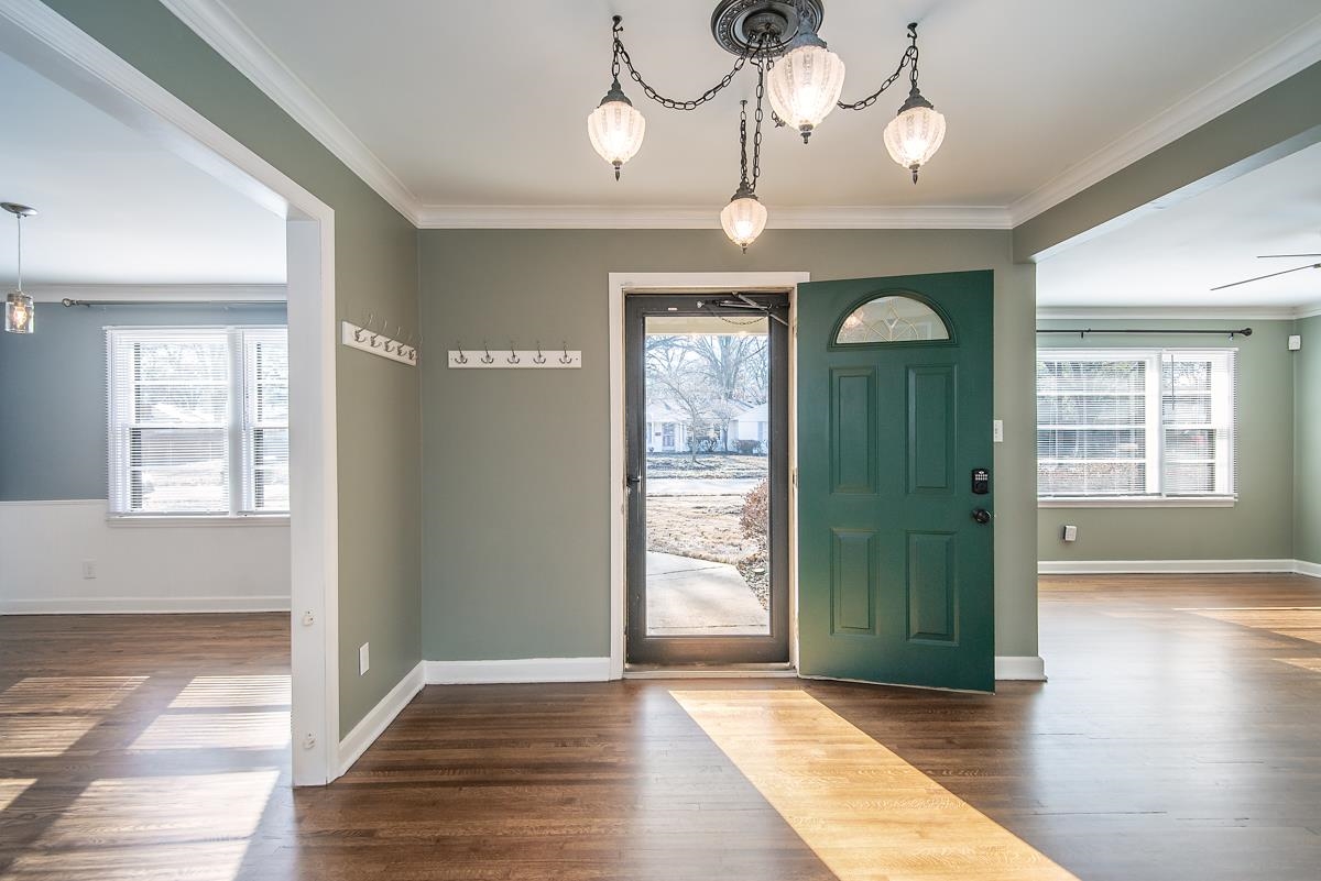 4628 Boyce Road Memphis, TN 38117 - Photo 2 of 25 a view of an entryway with a window and wooden floor