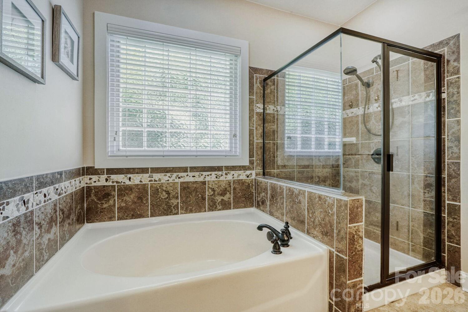 183 Lavender Bloom Loop Mooresville, NC 28115 - Photo 18 of 46 a bathroom with a bathtub and window