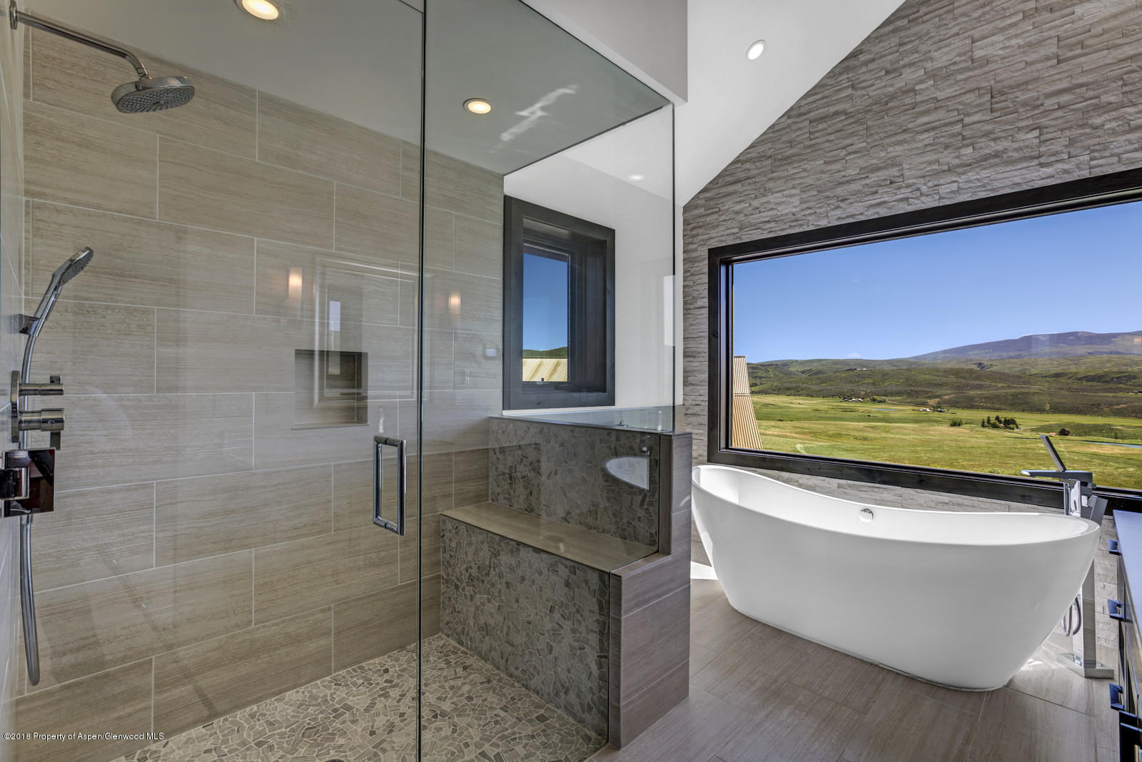 1003 Cattle Creek Ridge Road Carbondale, CO 81623 - Photo 17 of 57 a view of bathroom with bathtub and shower