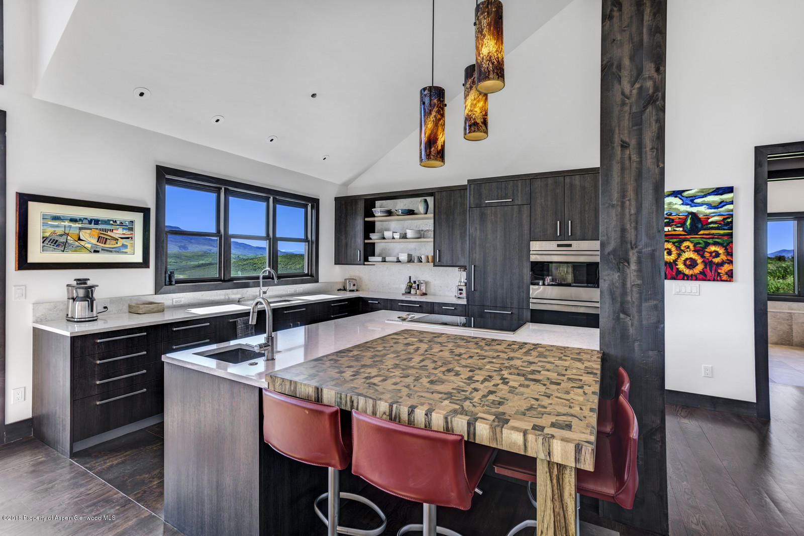 1003 Cattle Creek Ridge Road Carbondale, CO 81623 - Photo 4 of 57 a kitchen with stainless steel appliances granite countertop a stove and a sink