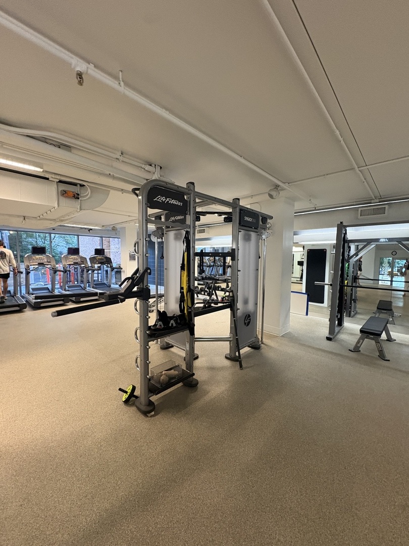 8 West Chestnut Street, Unit 21F Chicago, IL 60610 - Photo 17 of 19 a view of a room with gym equipment