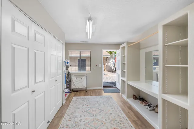 a front view of a house with entertaining space