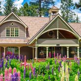 a view of a house with sitting area