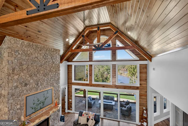 a outdoor living space with furniture and a potted plant