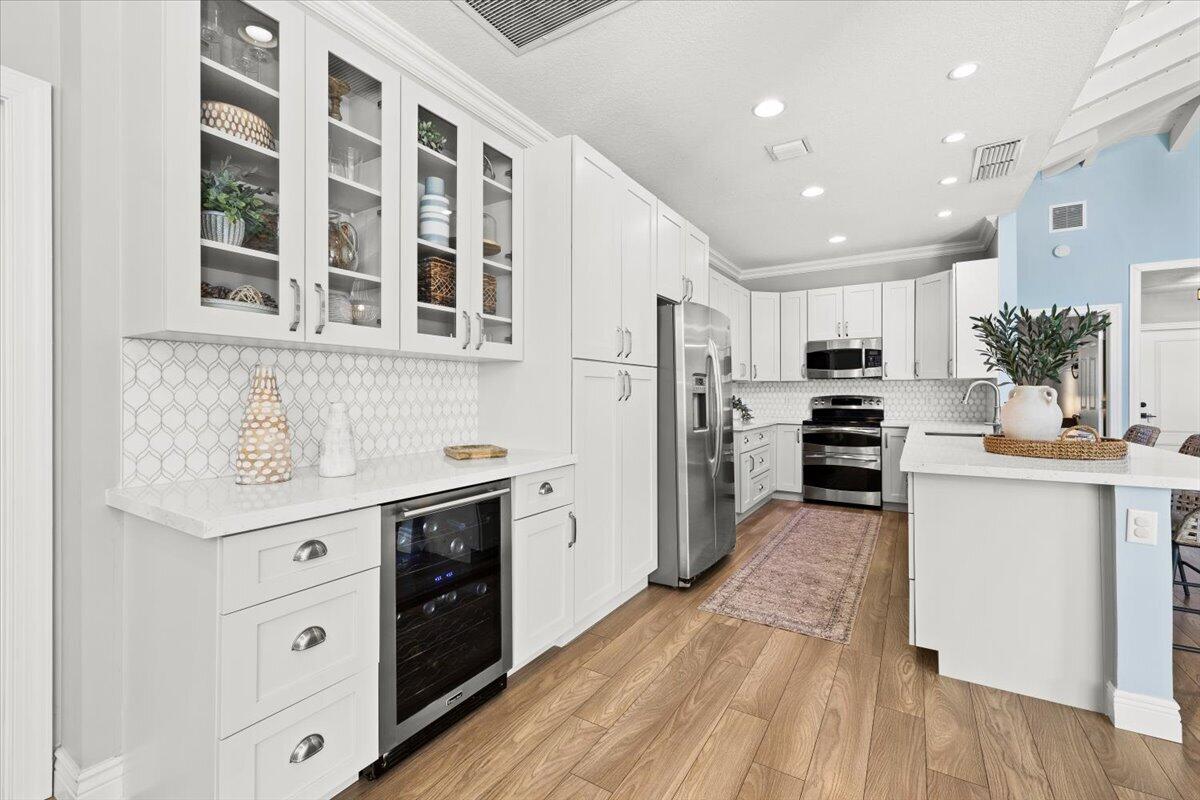 944 Southwest 1st Street Boca Raton, FL 33486 - Photo 11 of 48 Custom Cabinetry & Wine Fridge