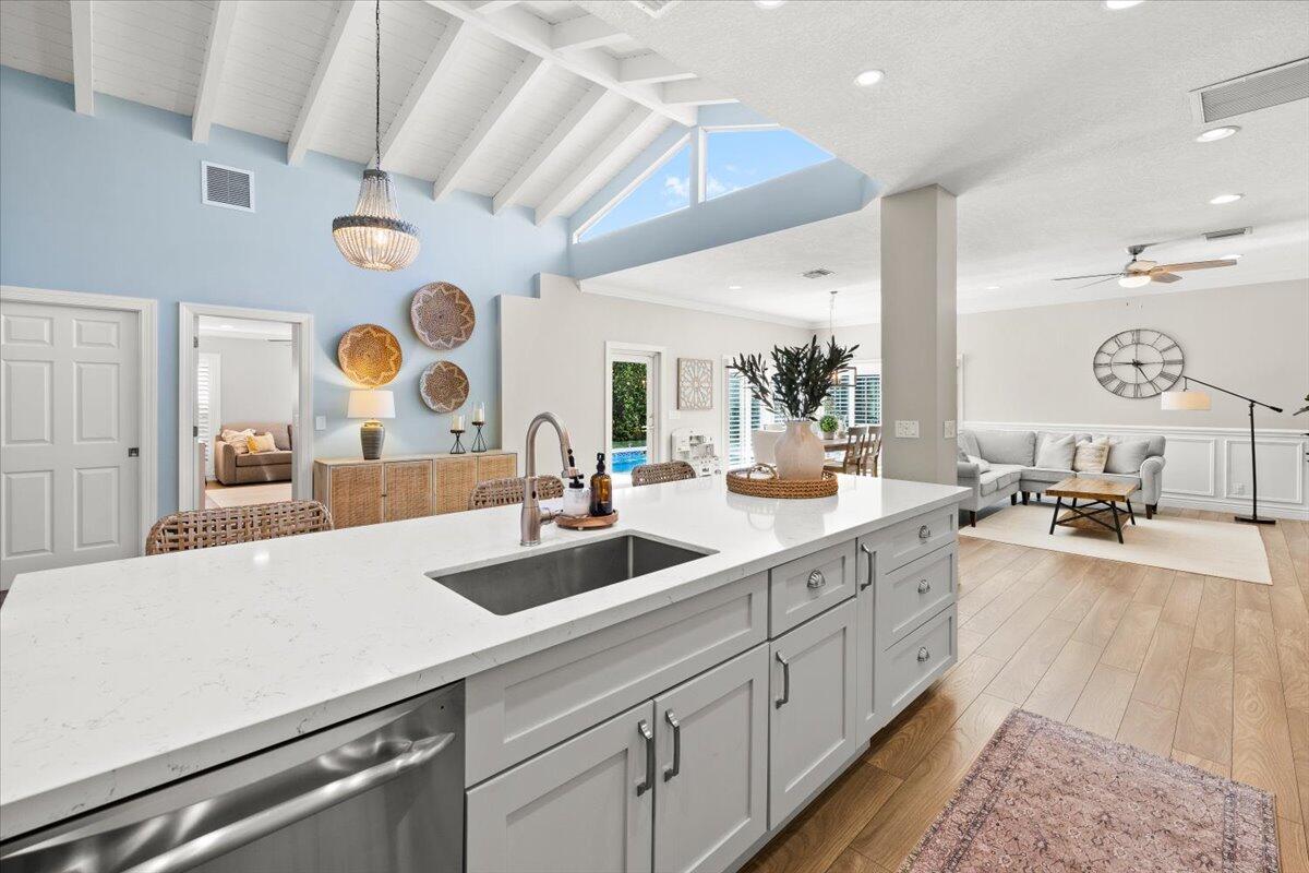 944 Southwest 1st Street Boca Raton, FL 33486 - Photo 14 of 48 Kitchen to Living View