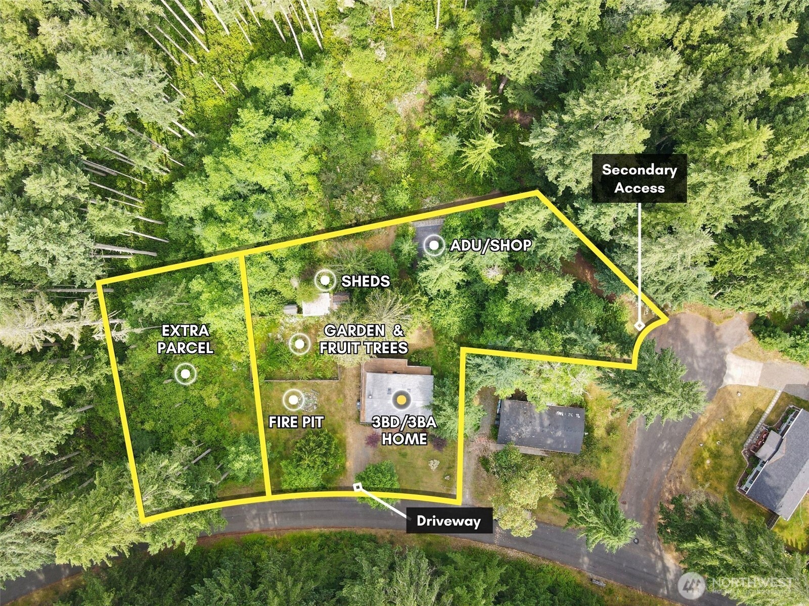 11422 Leschi Circle Anderson Island, WA 98303 - Photo 3 of 40 a view of a small yard