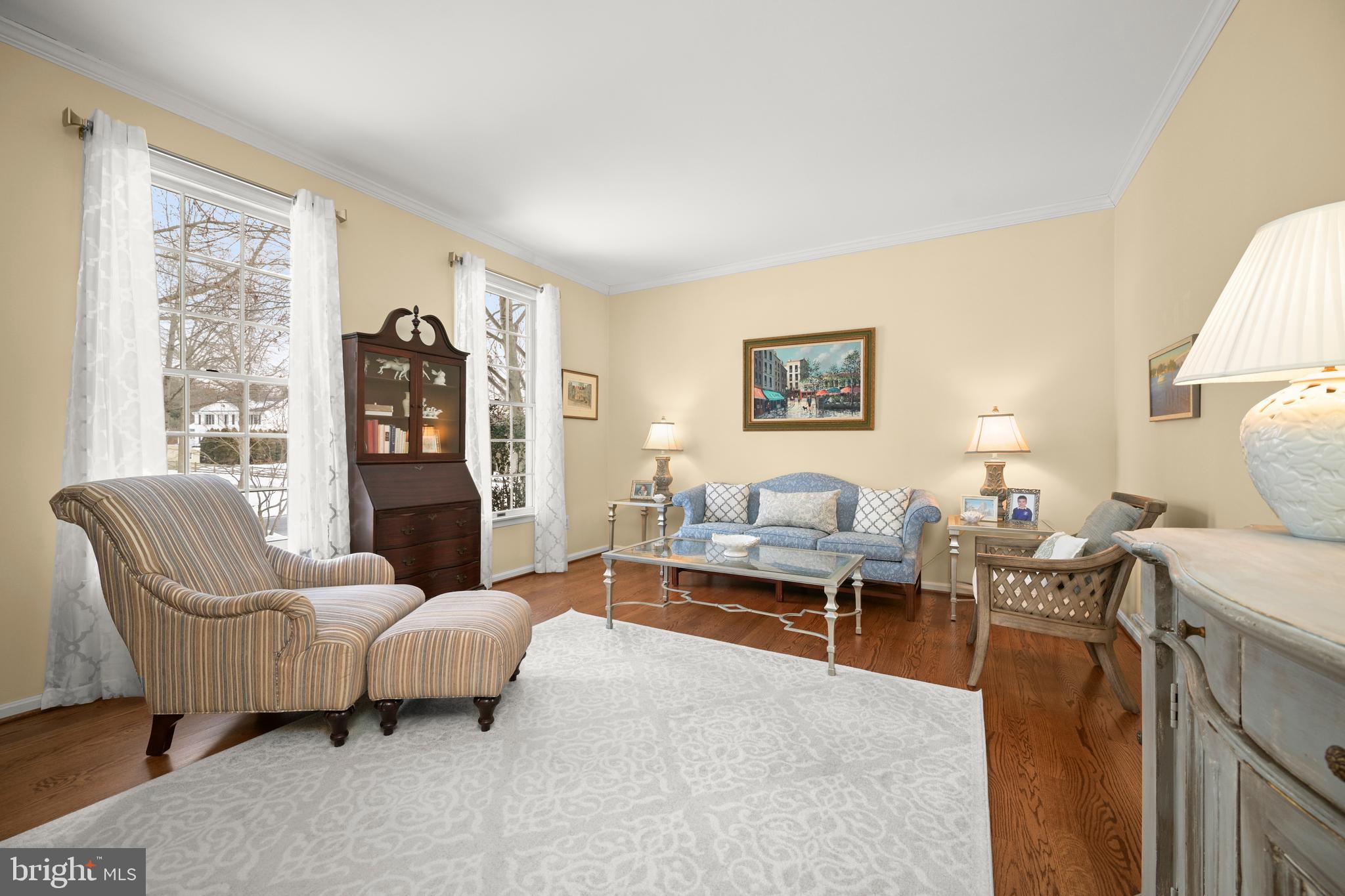 9733 Starling Road Ellicott City, MD 21042 - Photo 9 of 55 Living room with large windows and crown moulding