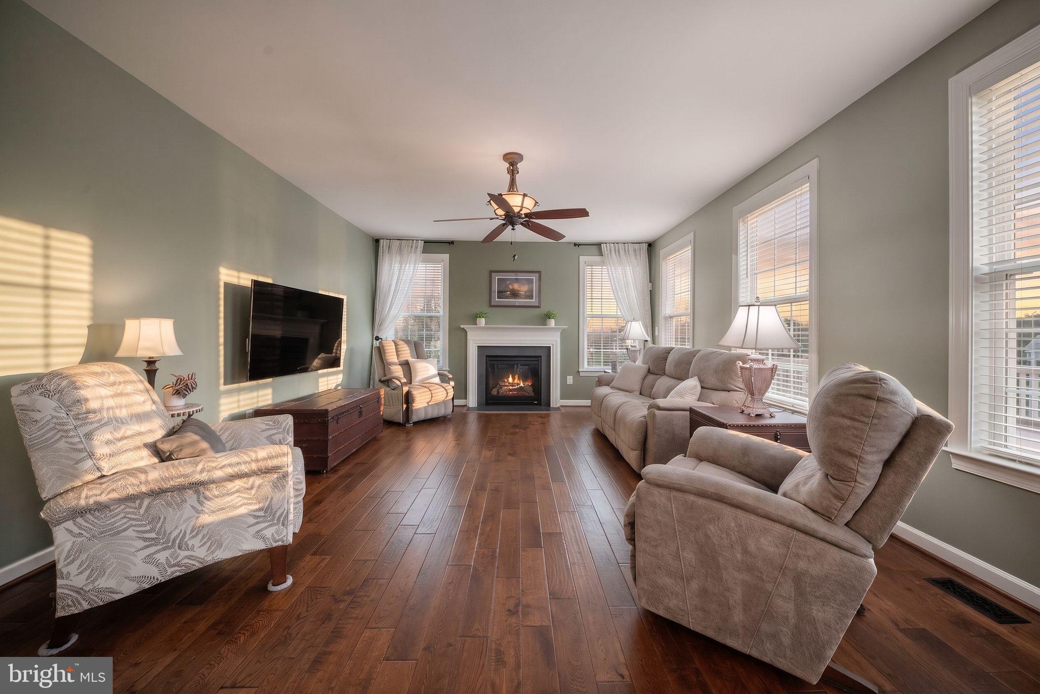 35499 Broken Arrow Road Round Hill, VA 20141 - Photo 14 of 82 Family room with cozy gas fireplace, lovely light