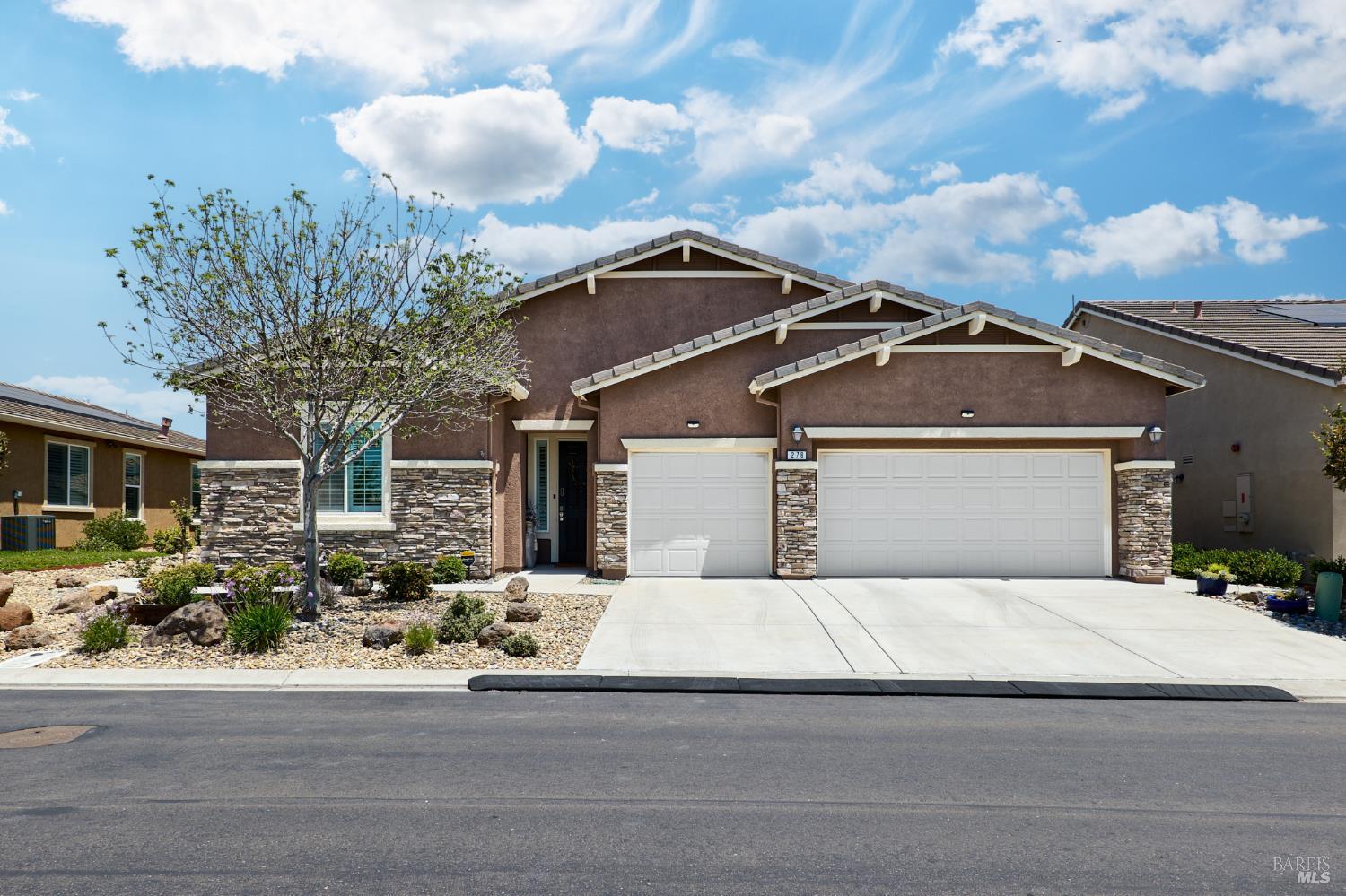 278 Longspur Drive Rio Vista, CA 94571 - Photo 1 of 29 a front view of a house with a yard and garage