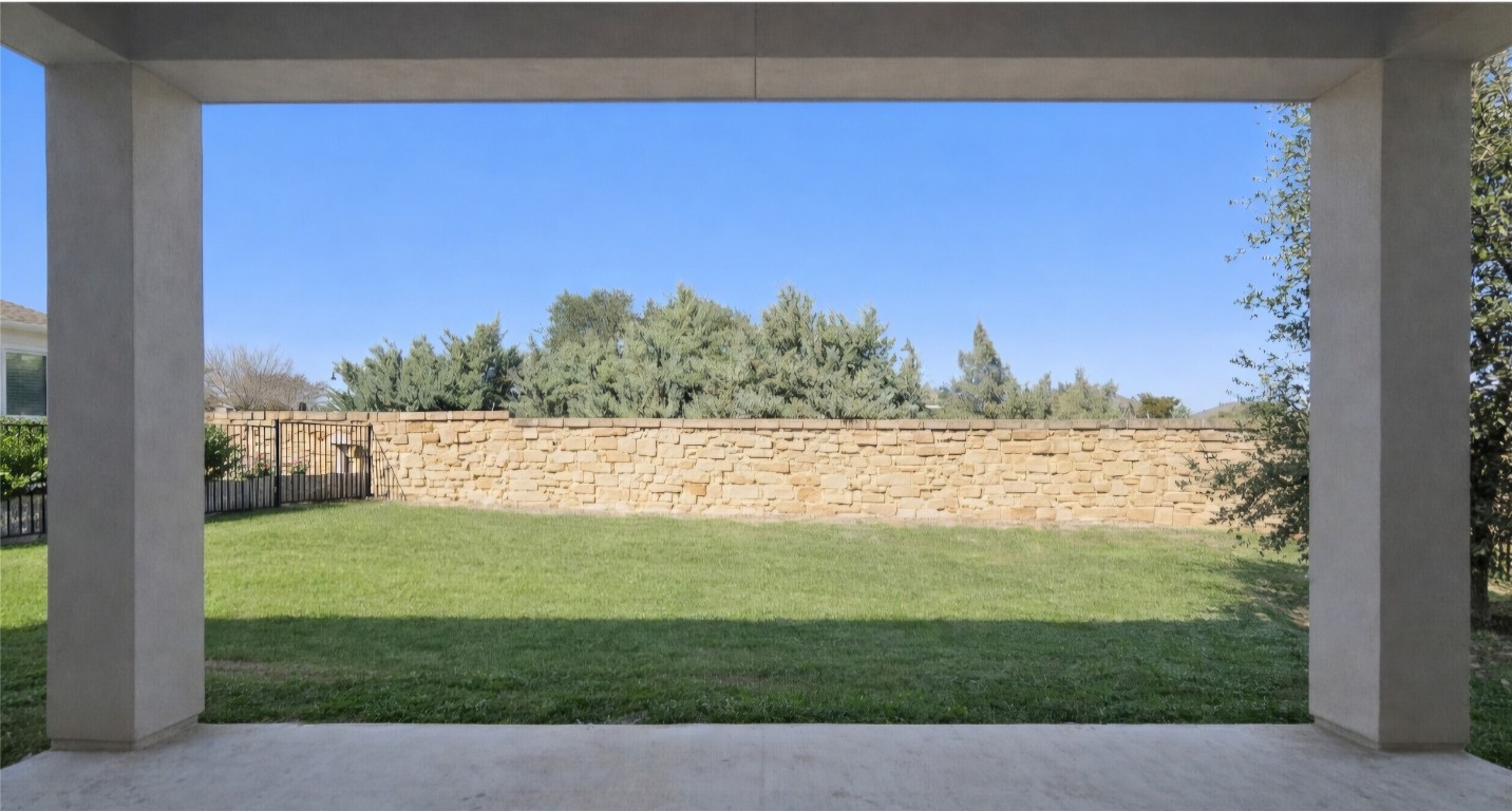 1800 Ficuzza Way Leander, TX 78641 - Photo 4 of 8 View of backyard with no neighbors behind