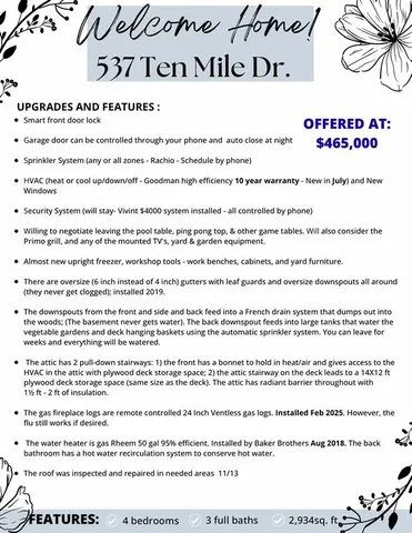 $465,000 | 537 Ten Mile Drive, DeSoto, TX 75115