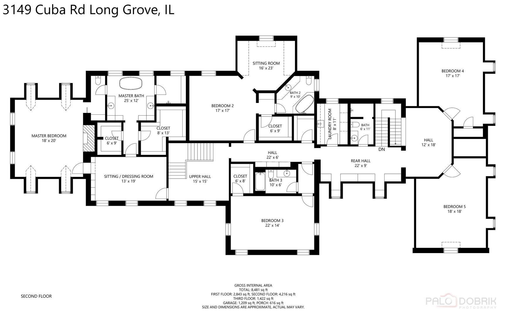 3149 Cuba Road Long Grove, IL 60047 - Photo 24 of 26 a black and white photo of a living room