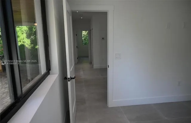 a view of a glass door