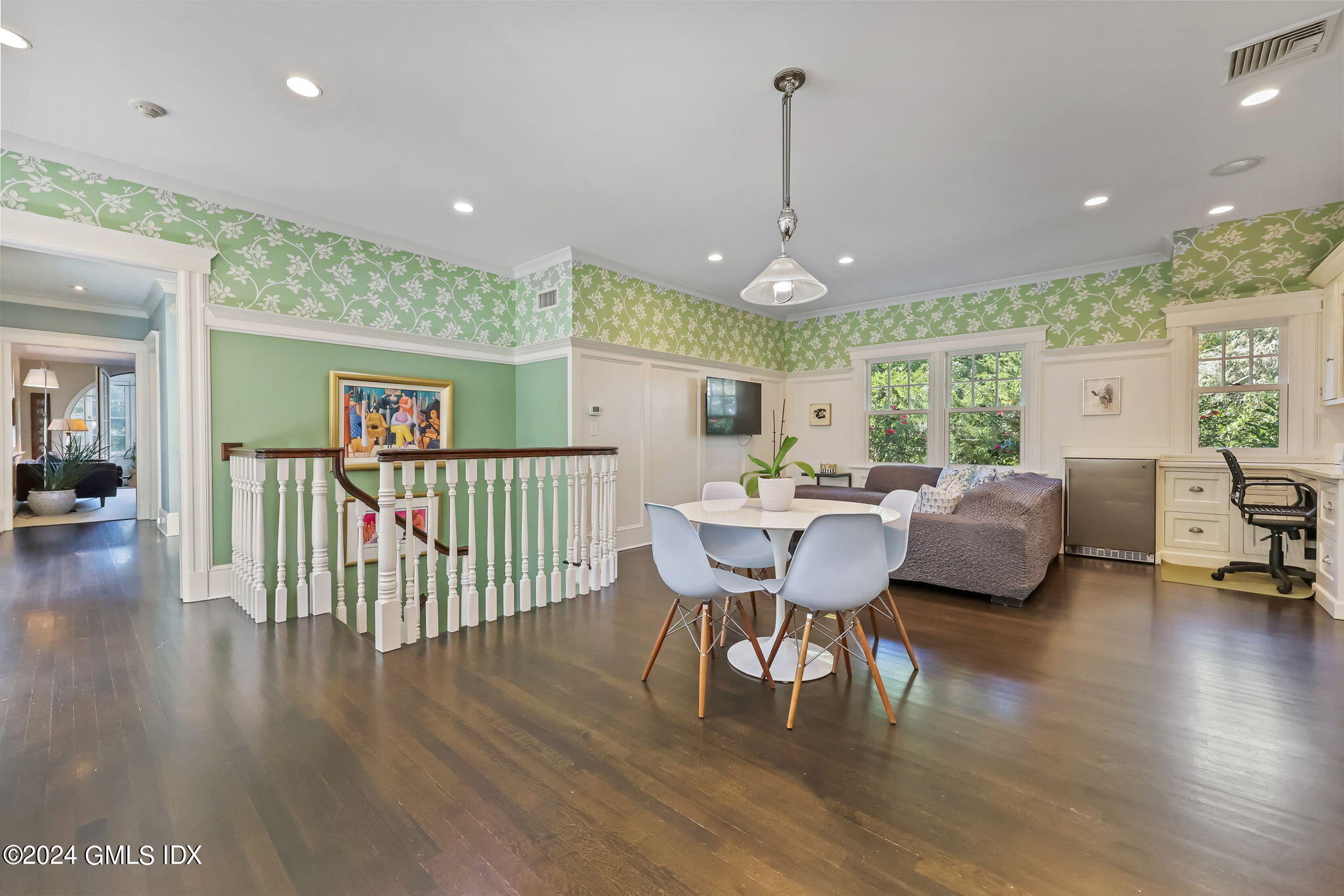 147 Old Church Road Greenwich, CT 06830 - Photo 9 of 32 Family Room Breakfast & Stairs
