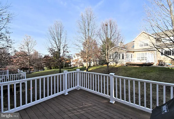 a view of a wooden roof deck