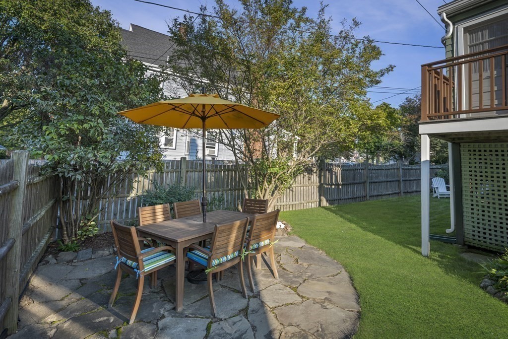 64 Farragut Road Swampscott, MA 01907 - Photo 34 of 35 a view of a table and chairs under an umbrella