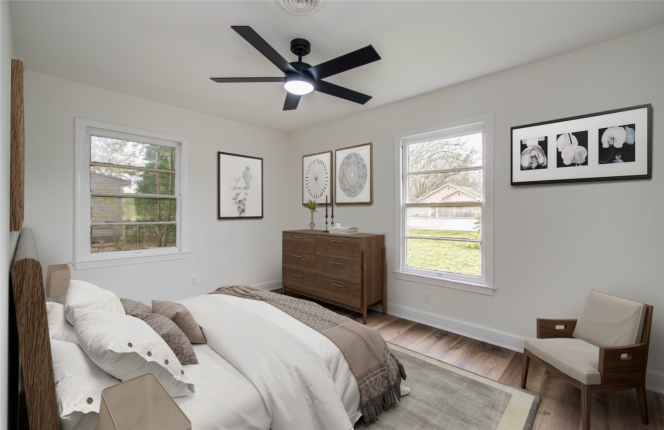 2417 Pecan Street Dickinson, TX 77539 - Photo 11 of 43 a bedroom with a bed and a window