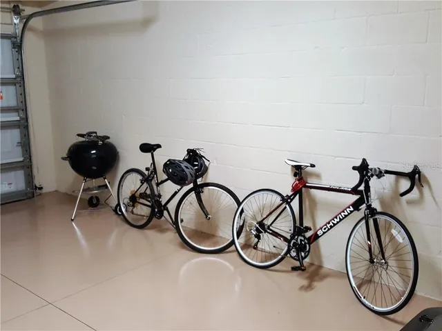 a view of an bike in a house