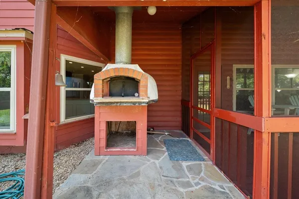 a view of a door and outdoor space