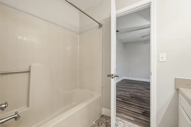 an empty room with a window