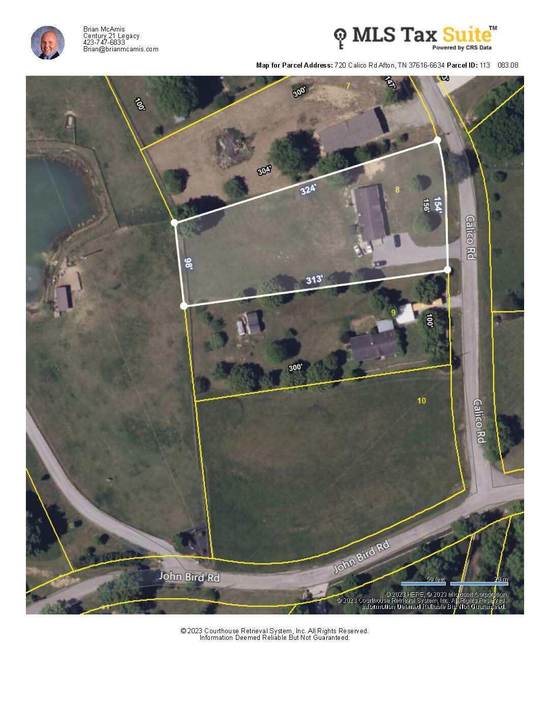 720 Calico Road Afton, TN 37616 - Photo 60 of 60 CRS Data - Property Map for 720 Calico R