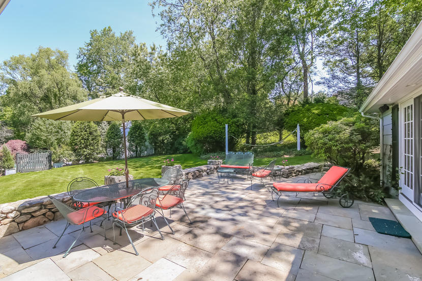 74 Stanton Road Darien, CT 06820 - Photo 40 of 52 a view of backyard with furniture and garden