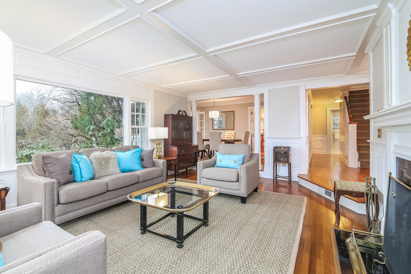74 Stanton Road Darien, CT 06820 - Photo 8 of 52 a living room with furniture and a large window