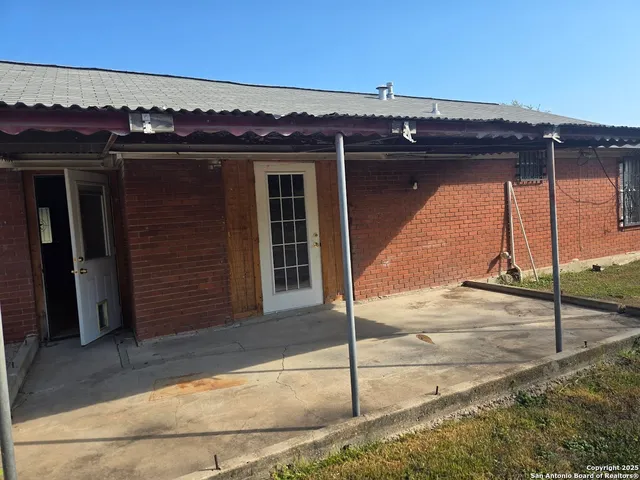 a view of a door of the house