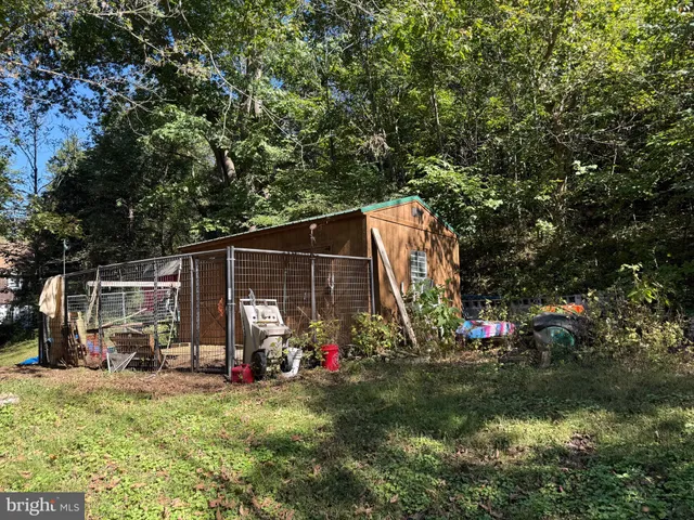a view of a backyard