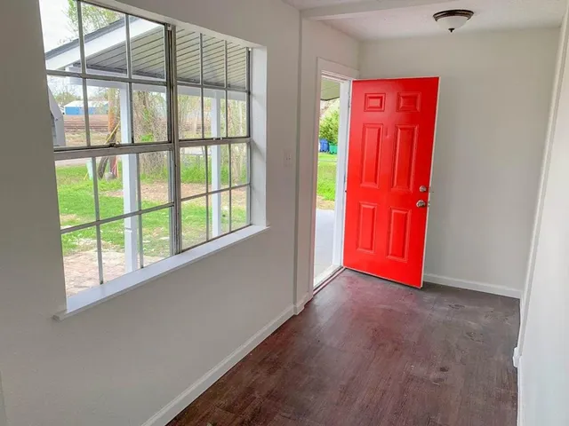 an empty room with window