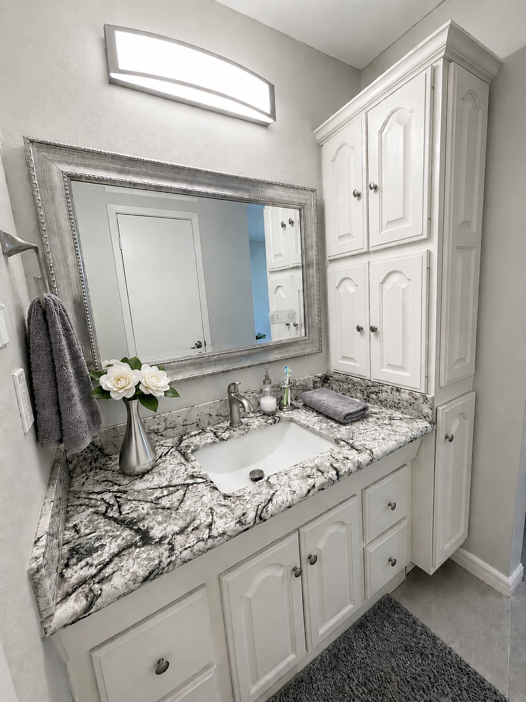 23907 Spring Mill Lane Spring, TX 77373 - Photo 18 of 28 Primary suite bath. Updated with granite countertops.
