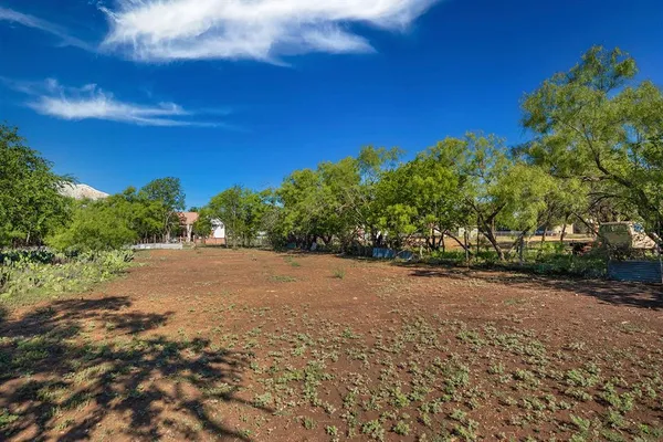 a view of a yard with a house