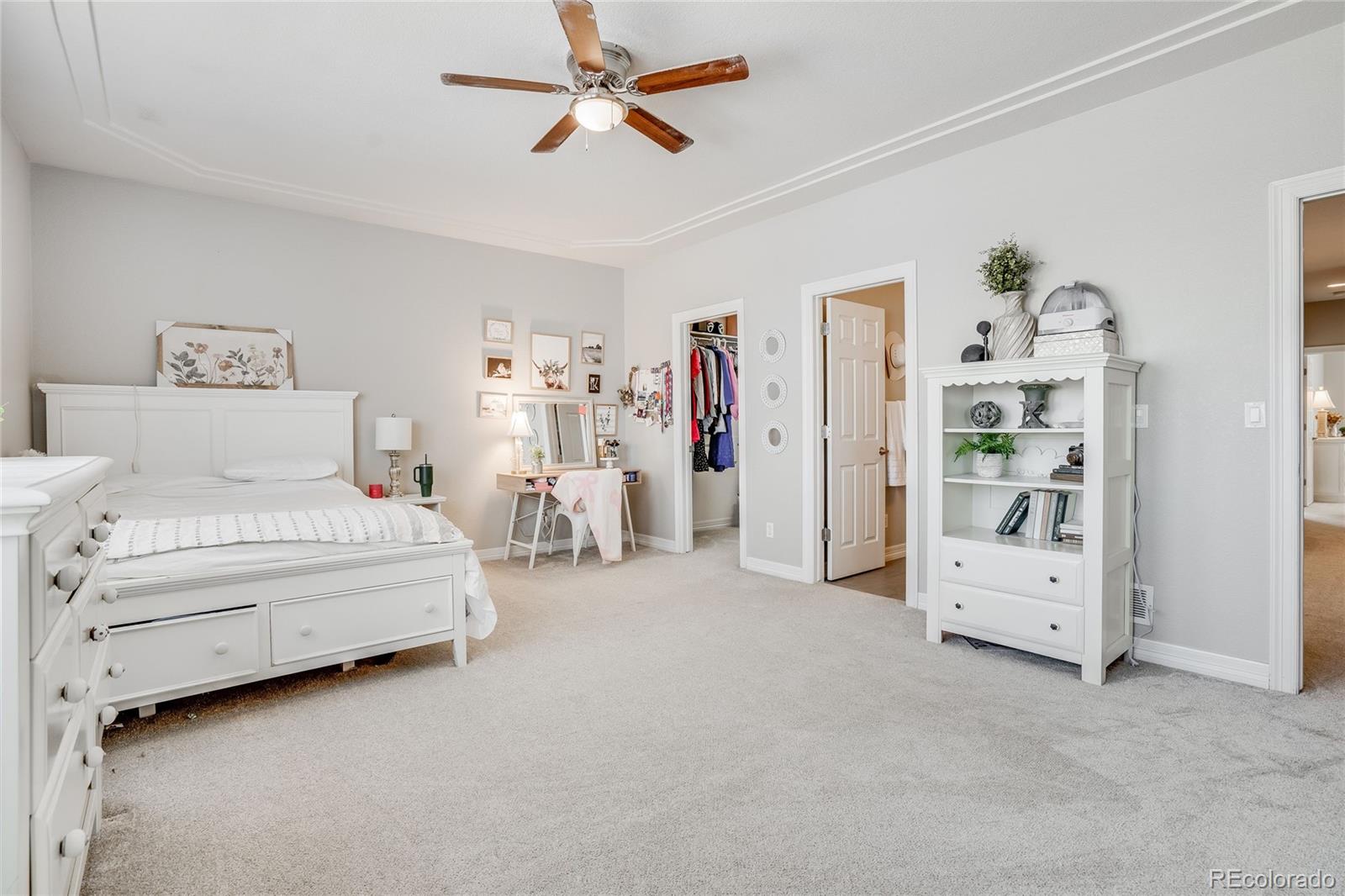 7285 Sagebrush Drive Parker, CO 80138 - Photo 27 of 46 a room with a bed and a walk in closet