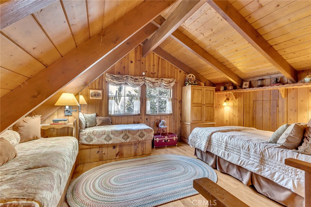 25300 Pine Crest Avenue Idyllwild, CA 92549 - Photo 35 of 75 Loft sleeping area with built in beds and a queen sized bed.
