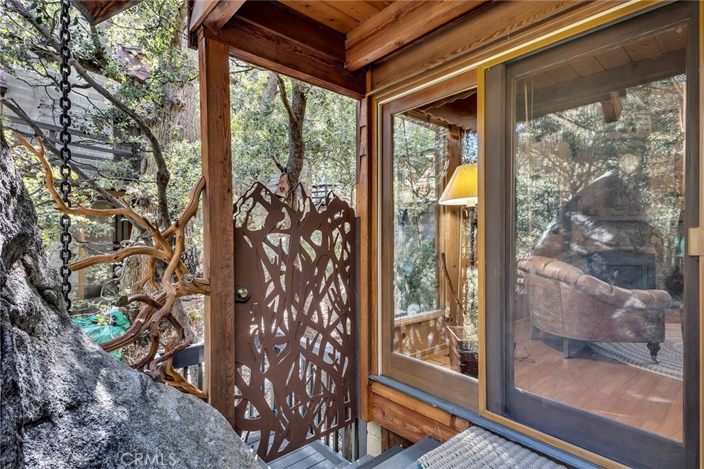 25300 Pine Crest Avenue Idyllwild, CA 92549 - Photo 62 of 75 Stunning sculptured gates leading to stairs.
