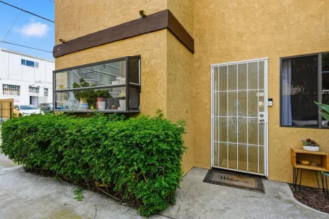 a living room with furniture and a couch